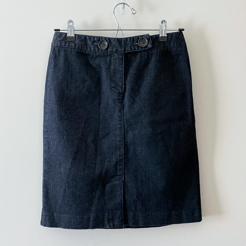 Talbots Dark Denim Jean Pencil Skirt petite 2